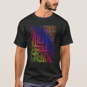 Tie Dye 4th Grade Typografie Team Fourth Grade Tea T-shirt