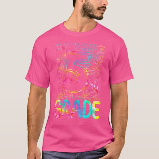 Tie Dye 5e graad lerarenstudent terug naar SC T-shirt (Voorkant)
