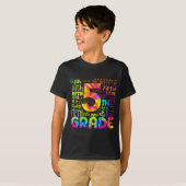 Tie Dye 5th Grade Typography Team Fifth Grade T-shirt (Voorkant volledig)