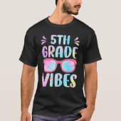 Tie Dye 5th Grade Vibes 5e Grade Squad 1e Dag T-shirt (Voorkant)