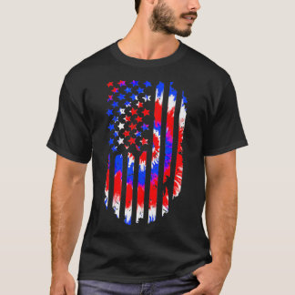 Tie Dye American Flag Patriotic Happy 4 juli T-shirt