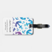 Tie Dye Anchor Pattern 2 Bagagelabel (Achterkant horizontaal)