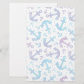 Tie Dye Anchor Pattern 2 Briefpapier (Voorkant / Achterkant)