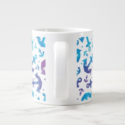 Tie Dye Anchor Pattern 2 Grote Koffiekop (Achterkant)