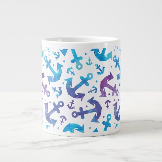 Tie Dye Anchor Pattern 2 Grote Koffiekop (Voorkant)