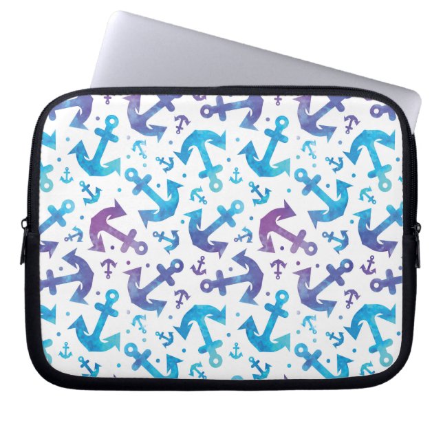 Tie Dye Anchor Pattern 2 Laptop Sleeve (Voorkant)