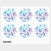 Tie Dye Anchor Pattern 2 Ronde Sticker (Vel)