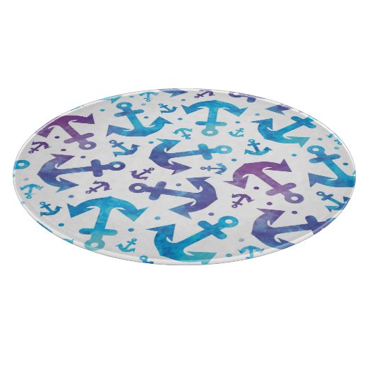 Tie Dye Anchor Pattern 2 Snijplank (Hoek)