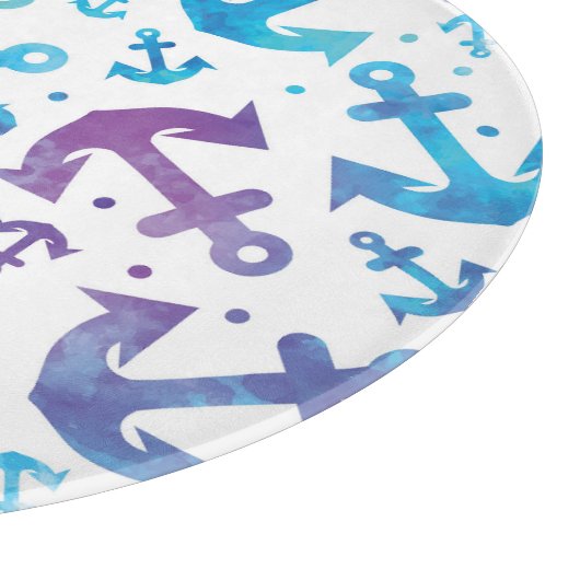 Tie Dye Anchor Pattern 2 Snijplank (Hoek)