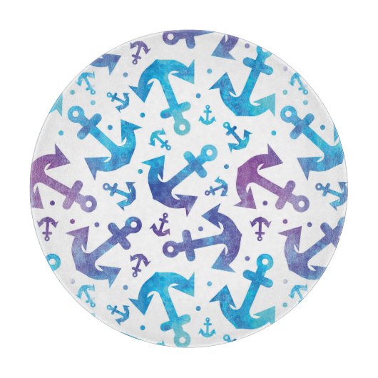 Tie Dye Anchor Pattern 2 Snijplank (Voorkant)