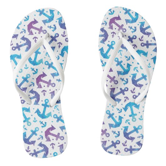 Tie Dye Anchor Pattern 2 Teenslippers (Voetbed)