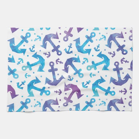 Tie Dye Anchor Pattern 2 Theedoek (Horizontaal)