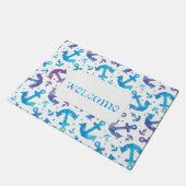 Tie Dye Anchor Pattern | Jouw tekst toevoegen Deurmat (Schuin)