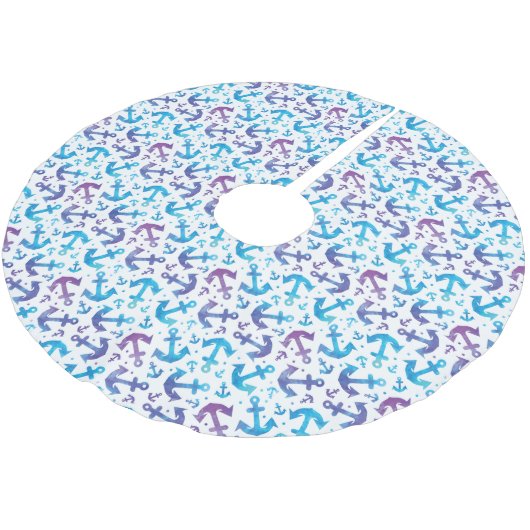 Tie Dye Anchor Pattern Kerstboom Rok (Gekanteld)