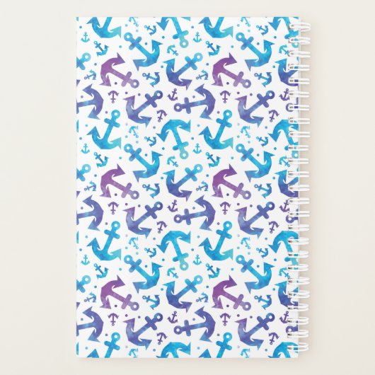 Tie Dye Anchor Pattern Planner (Achterkant)