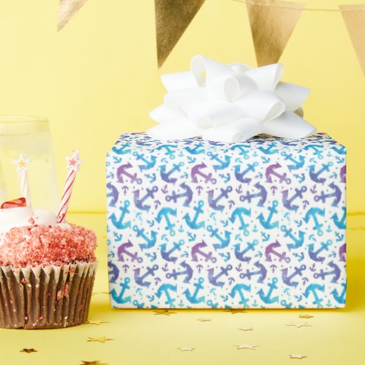 Tie Dye Anker Patroon Cadeaupapier (Verjaardagsfeest)