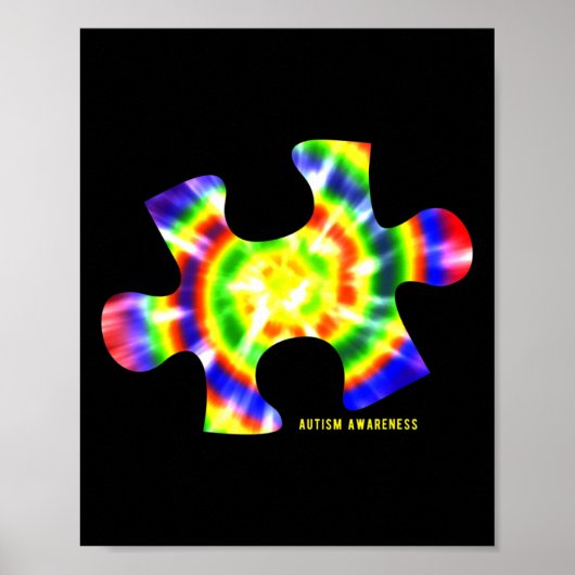 Tie Dye Autism Awareness Poster (Voorkant)
