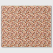 Tie Dye Autumn Floral Cadeaupapier (Vlak)
