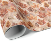 Tie Dye Autumn Floral Cadeaupapier (Rol Hoek)