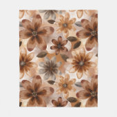 Tie Dye Autumn Floral Fleece Deken (Voorkant)