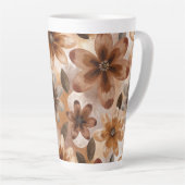 Tie Dye Autumn Floral Latte Mok (Rechterhoek)