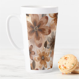 Tie Dye Autumn Floral Latte Mok