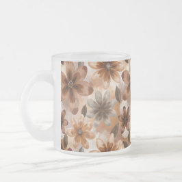 Tie Dye Autumn Floral Matglas Koffiemok