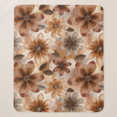 Tie Dye Autumn Floral Sherpa Deken (Voorkant)