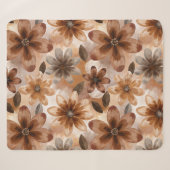 Tie Dye Autumn Floral Sherpa Deken (Voorkant (horizontaal))