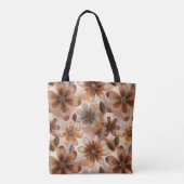 Tie Dye Autumn Floral Tote Bag (Achterkant)