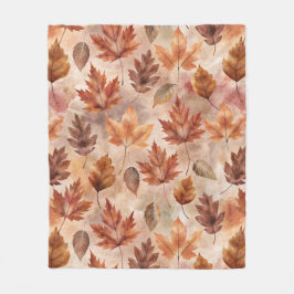 Tie Dye Autumn Leaves Fleece Deken