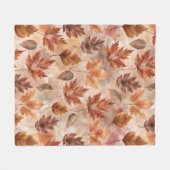 Tie Dye Autumn Leaves Fleece Deken (Voorkant (Horizontaal))