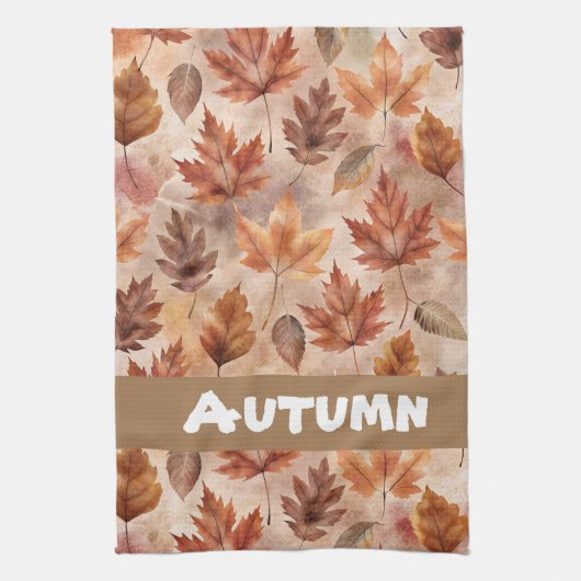 Tie Dye Autumn Leaves Theedoek (Verticaal)