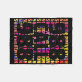 Tie Dye Awareness Suicide Prevention 988 Mental He Fleece Deken (Voorkant (Horizontaal))