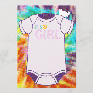 Tie Dye Baby Shower-uitnodigingen Kaart