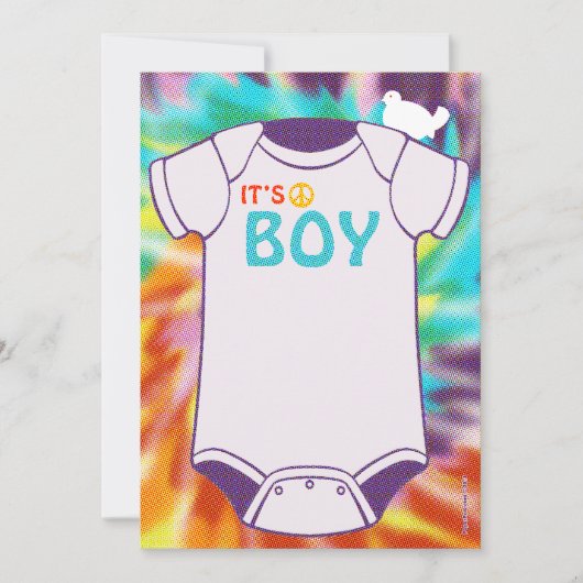 Tie Dye Baby Shower-uitnodigingsdozen Kaart (Voorkant)