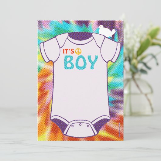 Tie Dye Baby Shower-uitnodigingsdozen Kaart (Staand voorkant)