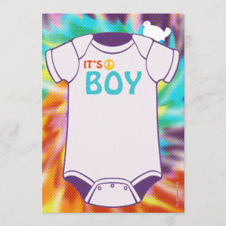 Tie Dye Baby Shower-uitnodigingsdozen Kaart