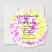 Tie Dye Baby shower Uitnodigt Kaart (Achterkant)