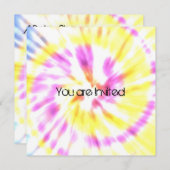 Tie Dye Baby shower Uitnodigt Kaart (Voorkant / Achterkant)