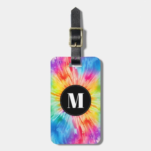 Tie Dye Bagagelabel (Voorkant verticaal)