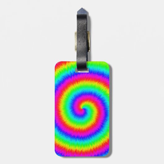 Tie Dye Bagagelabel (Achterkant verticaal)