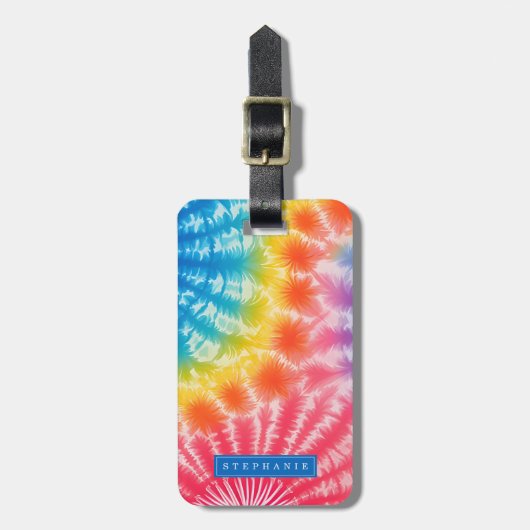 Tie Dye Bagagetail Bagagelabel (Voorkant verticaal)