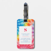 Tie Dye Bagagetail Bagagelabel (Achterkant verticaal)