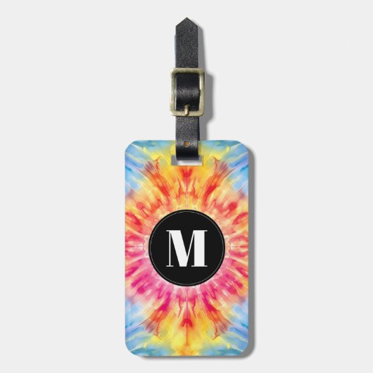 Tie Dye Bagagetail Bagagelabel (Voorkant verticaal)