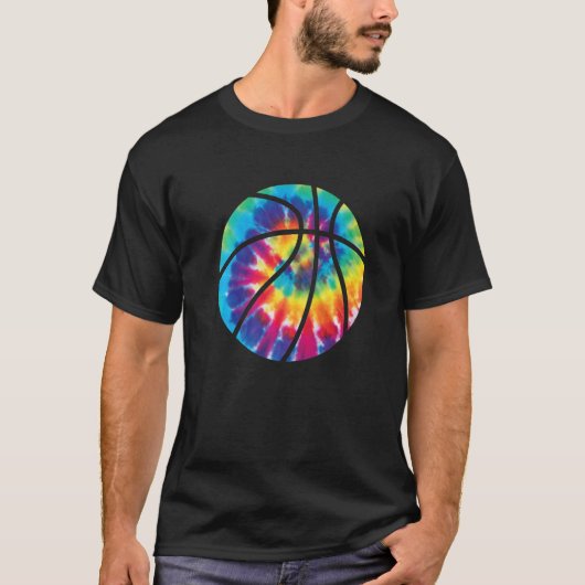 Tie Dye Ball Basketball Player Trainer Sports Ins T-shirt (Voorkant)