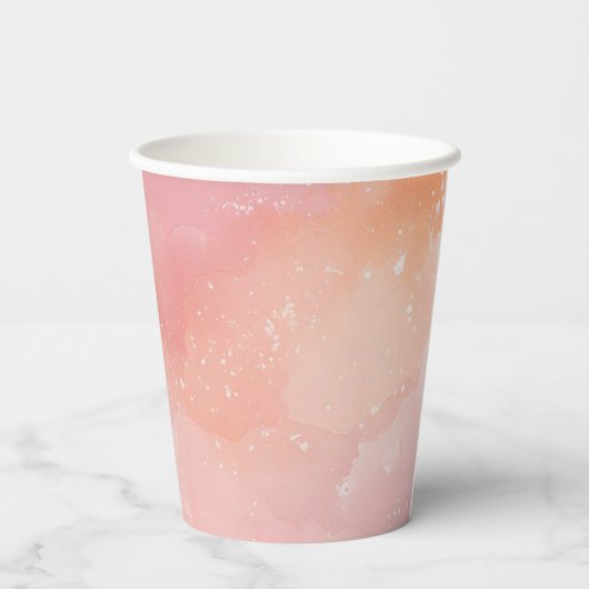 Tie dye bas mitzva verjaardag papieren bekers (Achterkant)