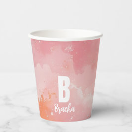 Tie dye bas mitzva verjaardag papieren bekers