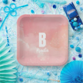 Tie dye bas mitzva verjaardag papieren bordje (Feest)