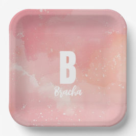 Tie dye bas mitzva verjaardag papieren bordje